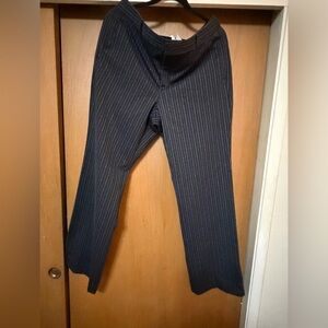 Women's Black Pinstripe Dress Pants - Classic Tailored Fit